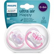 پستانک اونت 0-6 ماه Philips Avent Ultra Air طرح لاو ماما و پروانه