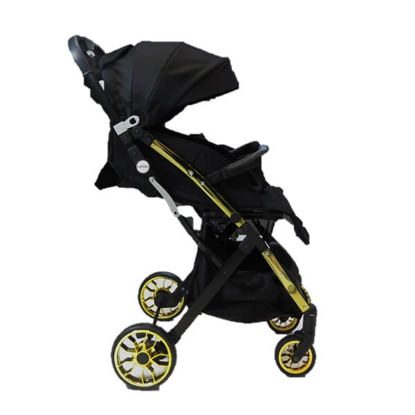 کالسکه مسافرتی ریچ کیدز Pro baby star 5 رنگ مشکی بدنه گلد