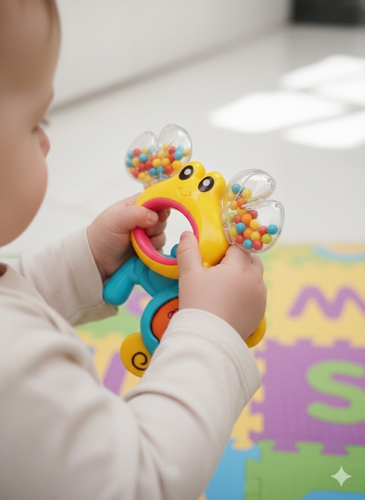 جغجغه دو عددی میمون و خرچنگ با کیفیت بالا و رنگ بندی جذاب