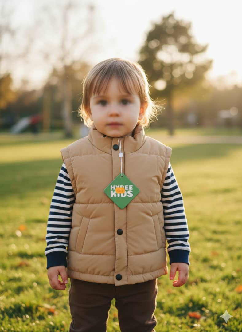 پافر گرم از نوزادی تا دو سال رنگ کرم