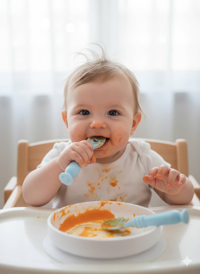 قاشق سه عددی پر اسپون رنگ آبی