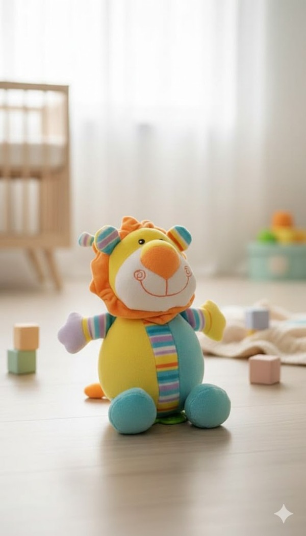 عروسک نخکش موزیکال طرح فیل حدود سی سانت